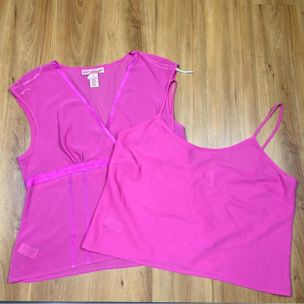 Bandolino Women’s Pink Sheer Blouse Set